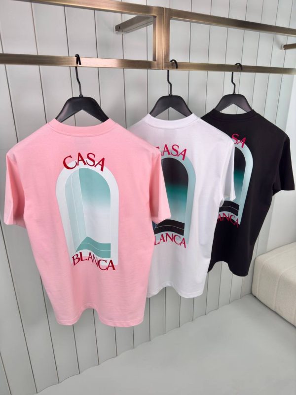 Pink casablanca l'arche cotton tee - Image 4