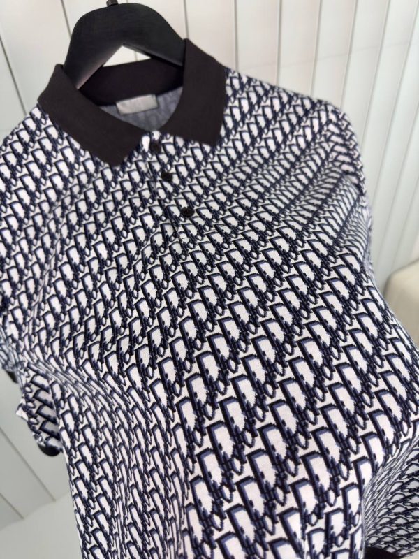 Black dior oblique cotton polo shirt - Image 2