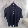 Navy LV damier signature polo tee