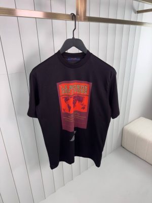 Black LV embellished graphic cotton tee
