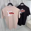 Black LV embellished graphic cotton tee - Image 3