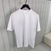 White prada sleeve triangle logo panelled cotton tee