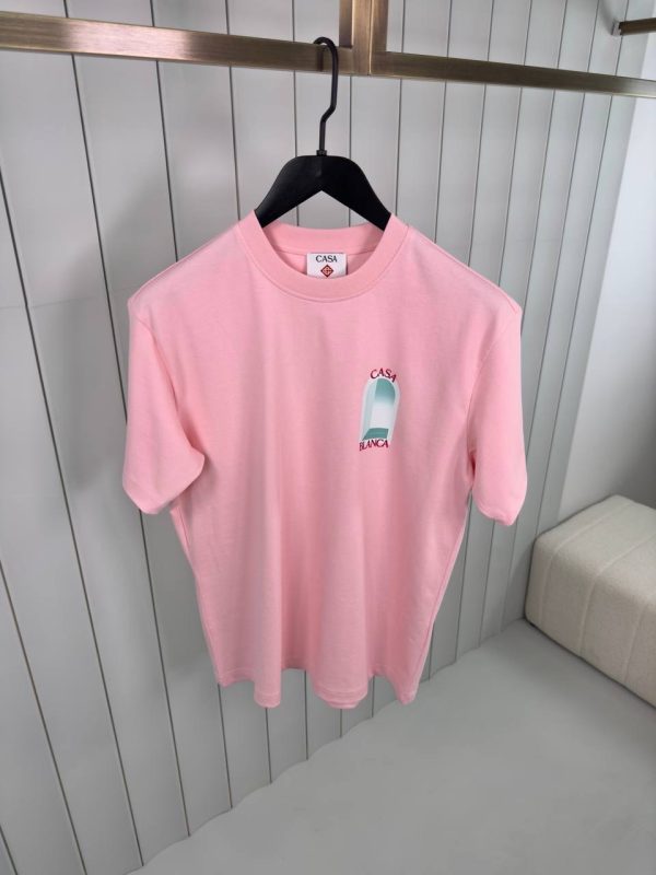 Pink casablanca l'arche cotton tee - Image 2