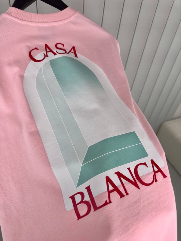 Pink casablanca l'arche cotton tee - Image 3