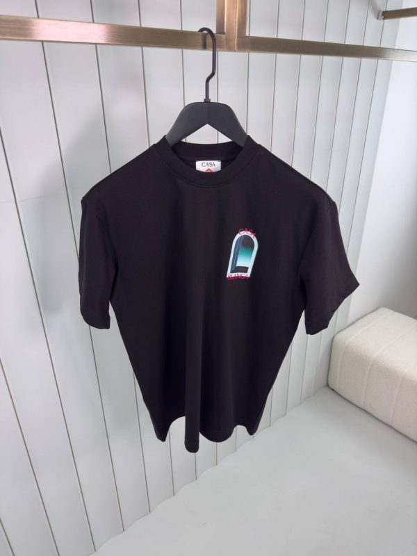 Black casablanca l'arche cotton tee - Image 2