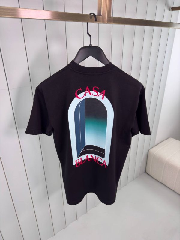 Black casablanca l'arche cotton tee