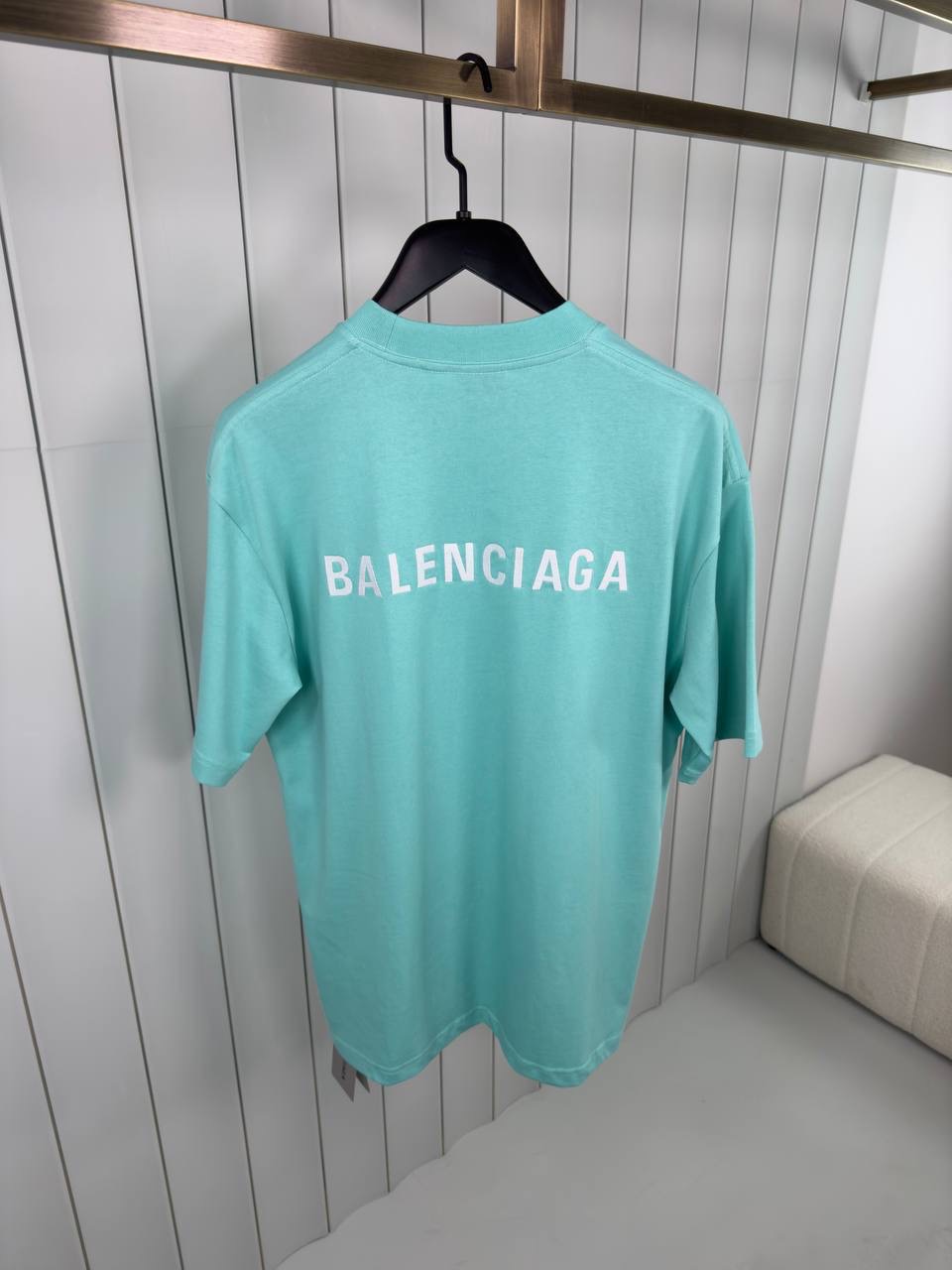 Green pastel balenciaga vintage cotton tee