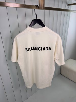 Cream Balenciaga vintage cotton jersey tee