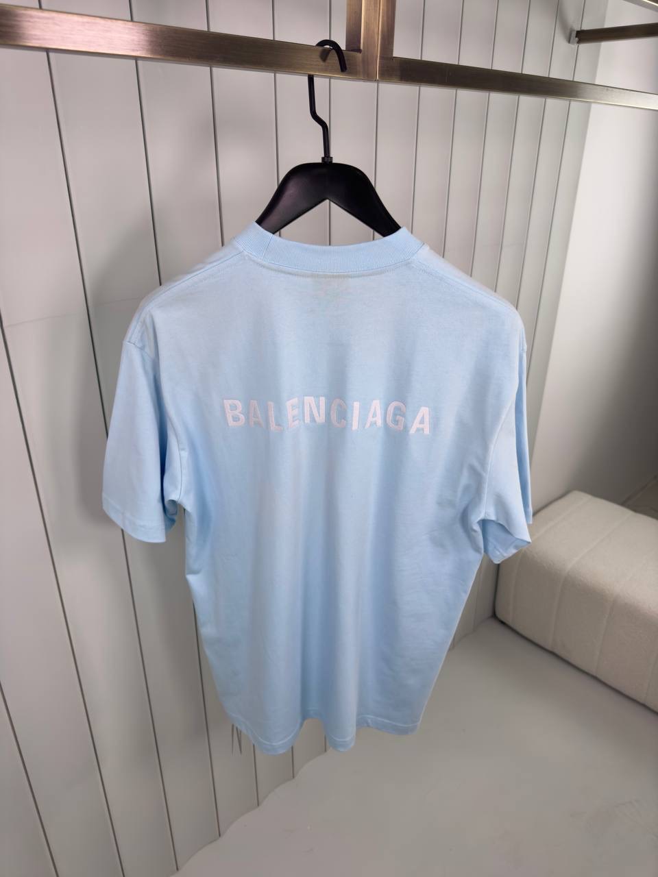 Light blue Balenciaga vintage cotton jersey tee