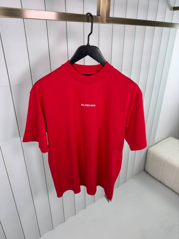 Red Balenciaga vintage cotton jersey tee - Image 3