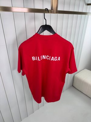Red Balenciaga vintage cotton jersey tee