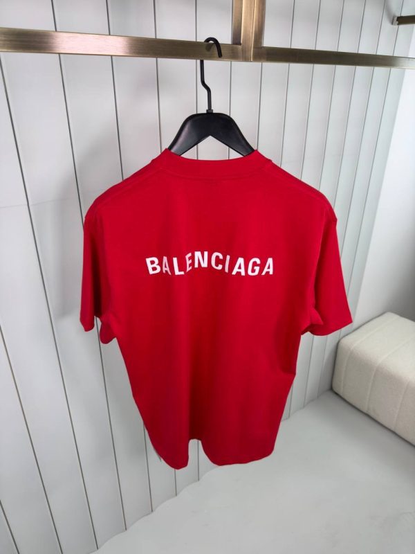 Red Balenciaga vintage cotton jersey tee