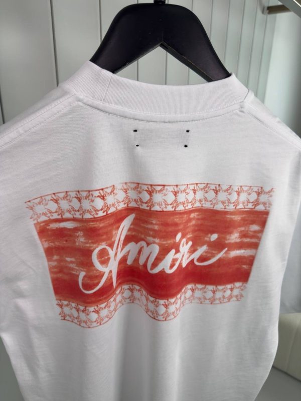 White amiri box script cotton tee - Image 5