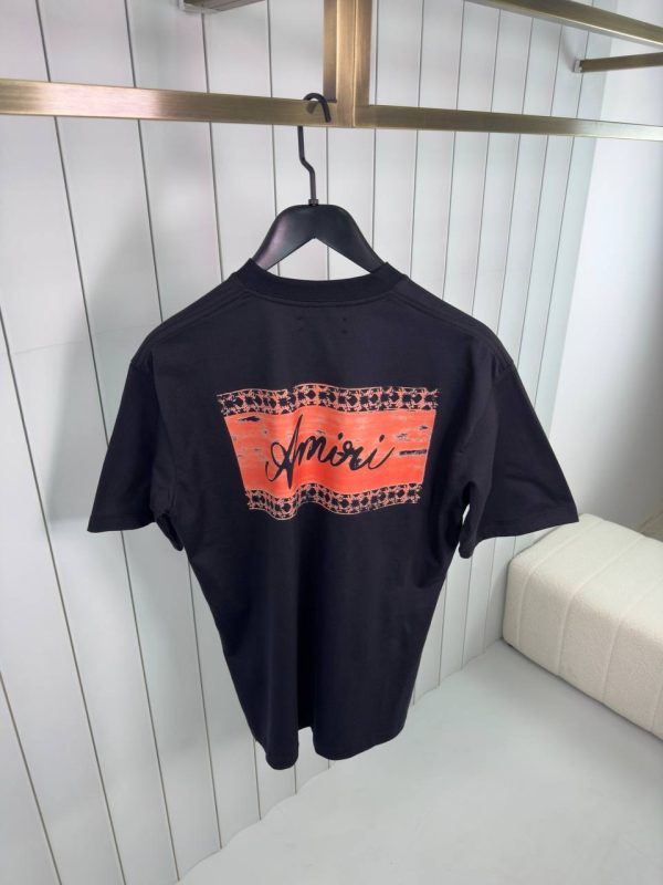 Black amiri box script cotton tee - Image 2