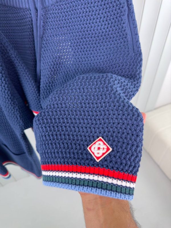 Navy casablanca crochet sporty short set - Image 5