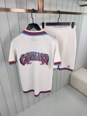 White casablanca crochet sporty short set
