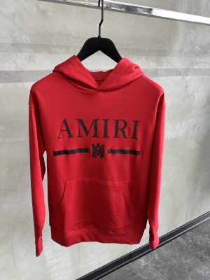 Red amiri MA bar hoodie