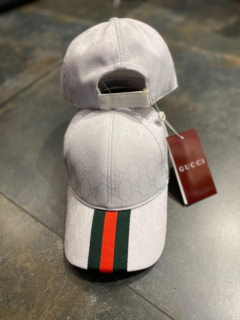 White gucci logo cap