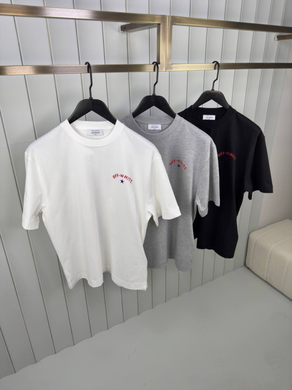 Preorder | Gray off-white star arrow cotton tee - Image 3