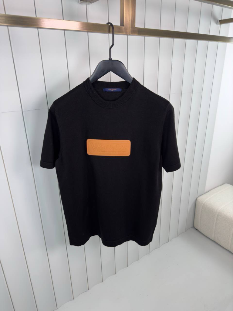 Preorder | Black LV VVN patch cotton tee