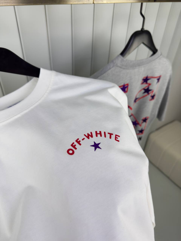 Preorder | White off-white star arrow cotton tee - Image 3