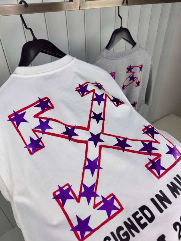 Preorder | White off-white star arrow cotton tee - Image 4