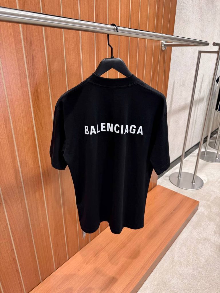 Black Balenciaga vintage cotton jersey tee