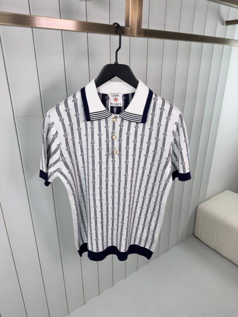 Preorder | Black casablanca monogram polo tee