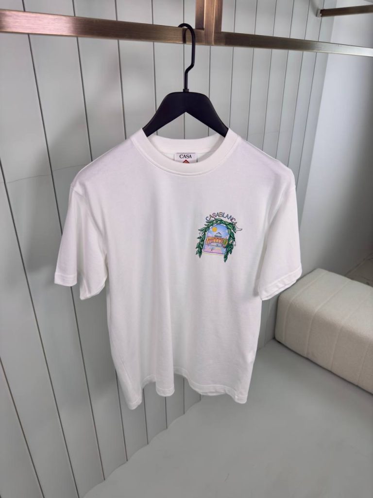 White casablanca l'arche de tennis cotton tee
