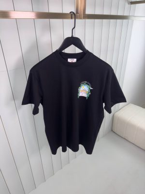 Black casablanca l'arche de tennis cotton tee