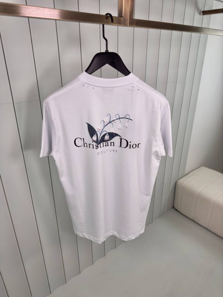 White dior couture muguet cotton tee