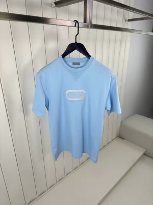 Light blue dior christian dior couture jersey cotton tee