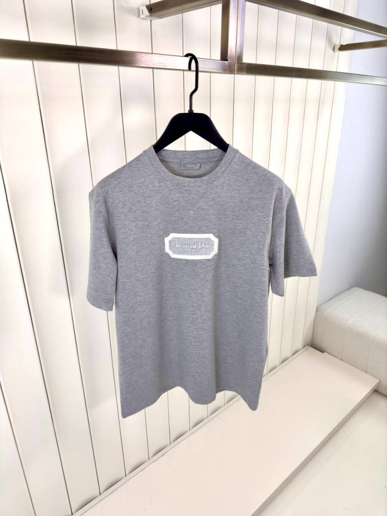 Light gray dior christian dior couture jersey cotton tee