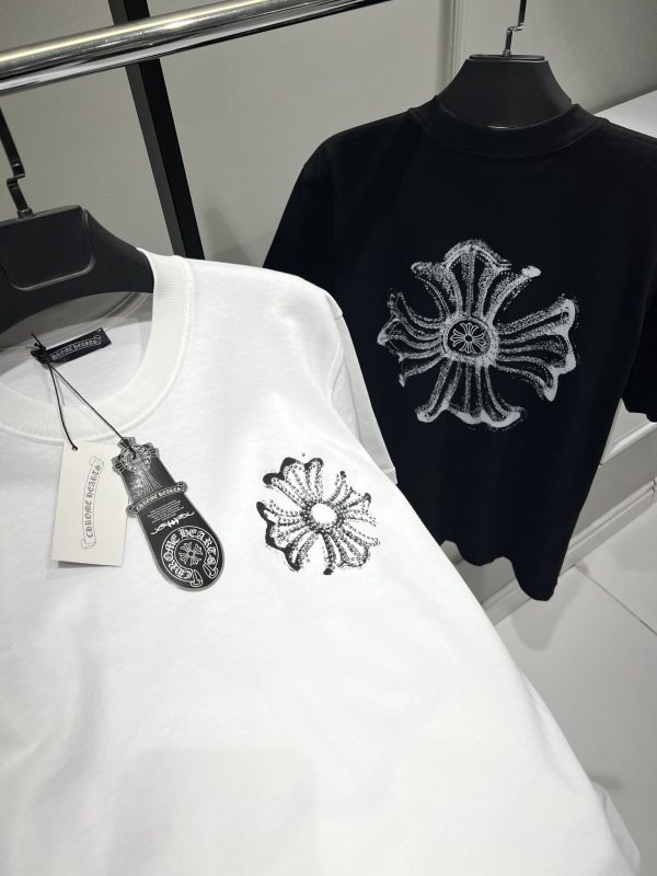 White chrome hearts crystal cross cotton tee - Image 4