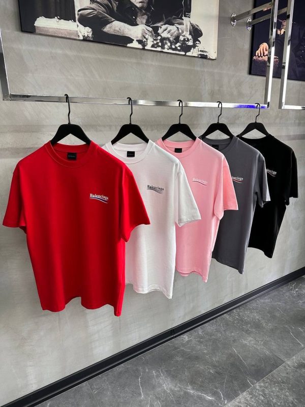 Navy Balenciaga political campaign cotton tee - Image 3