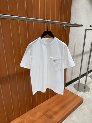 White prada Re-nylon jersey cotton tee