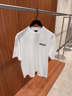 White Balenciaga political campaign cotton tee