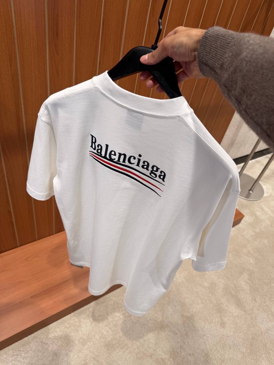 White Balenciaga political campaign cotton tee - Image 2