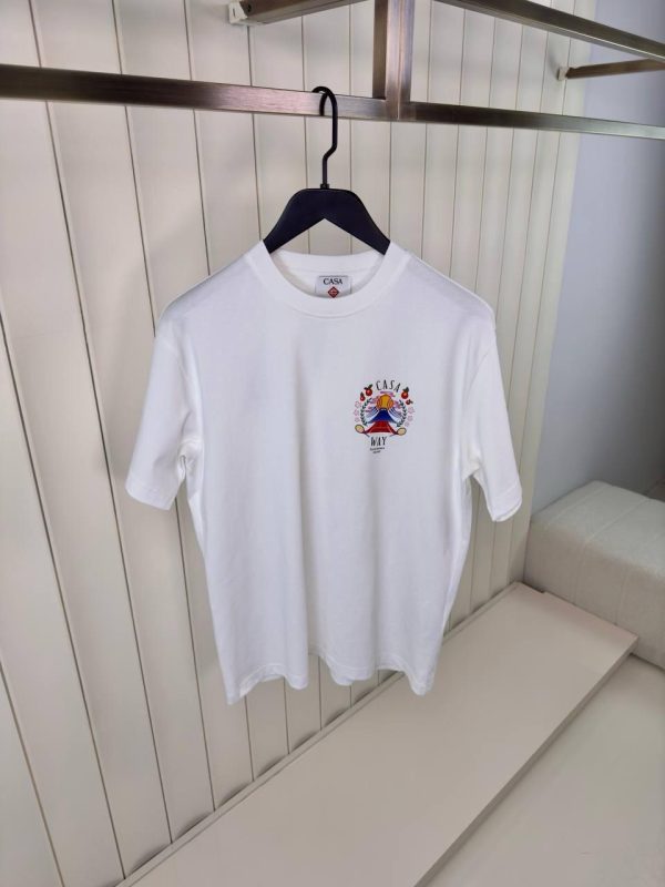White Casablanca Way Mountain Cotton Tee - Image 2