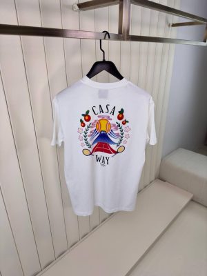 White Casablanca Way Mountain Cotton Tee