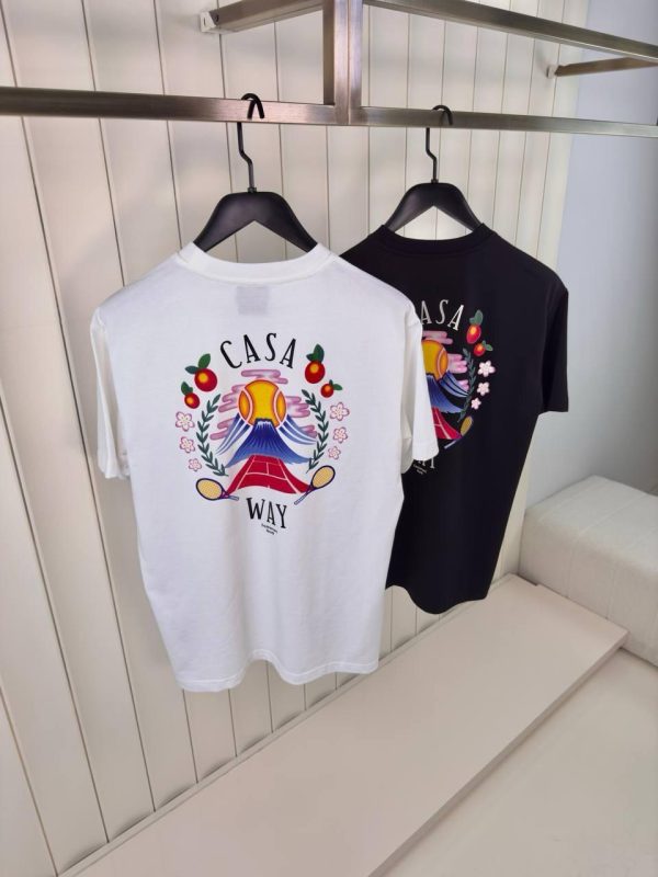 Black Casablanca Way Mountain Cotton Tee - Image 3