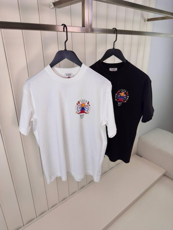 Black Casablanca Way Mountain Cotton Tee - Image 4