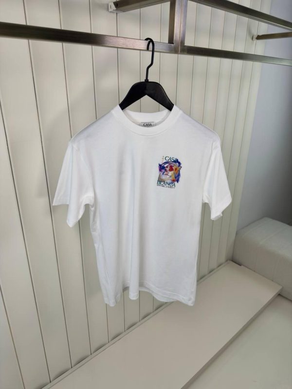 White Casablanca Galactic Connection Cotton Tee - Image 2