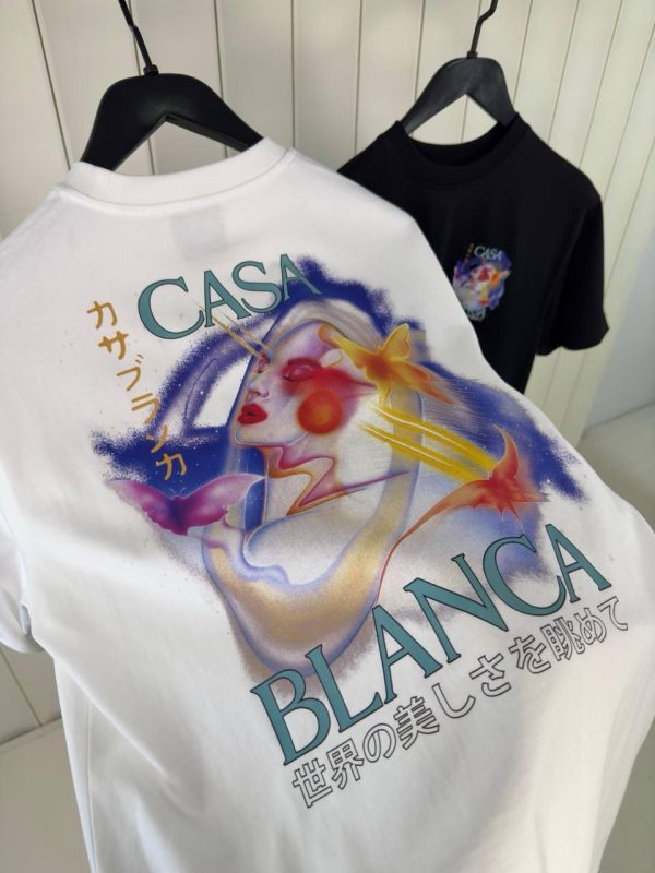 White Casablanca Galactic Connection Cotton Tee - Image 5