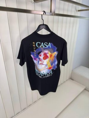 Black Casablanca Galactic Connection Cotton Tee