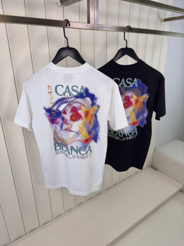 Black Casablanca Galactic Connection Cotton Tee - Image 3