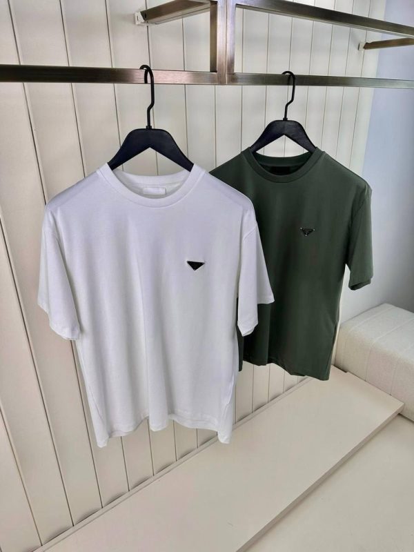 Black prada classic logo relaxed cotton tee - Image 2