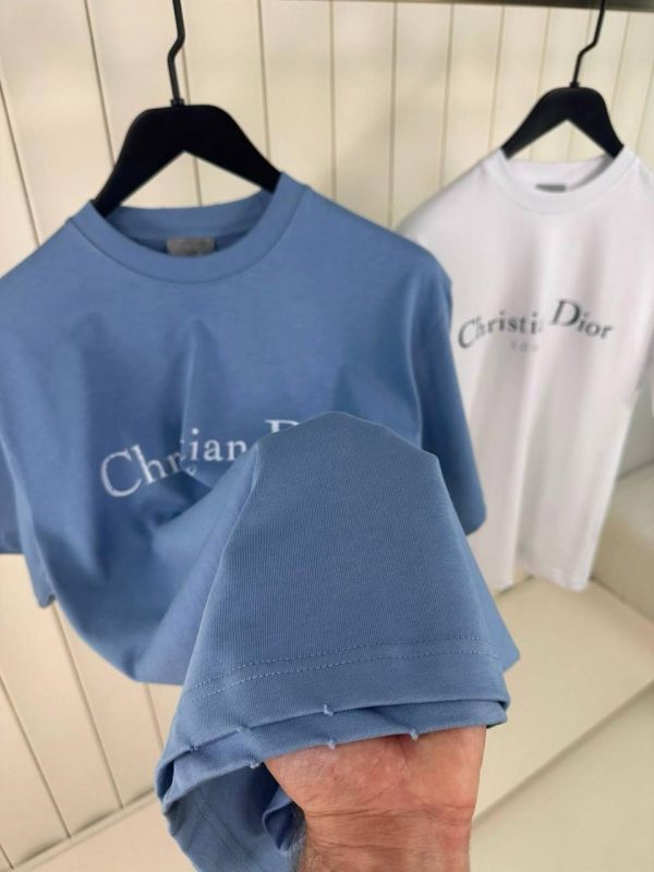 Blue Dior Christian Dior Couture Relaxed fit cotton tee - Image 4