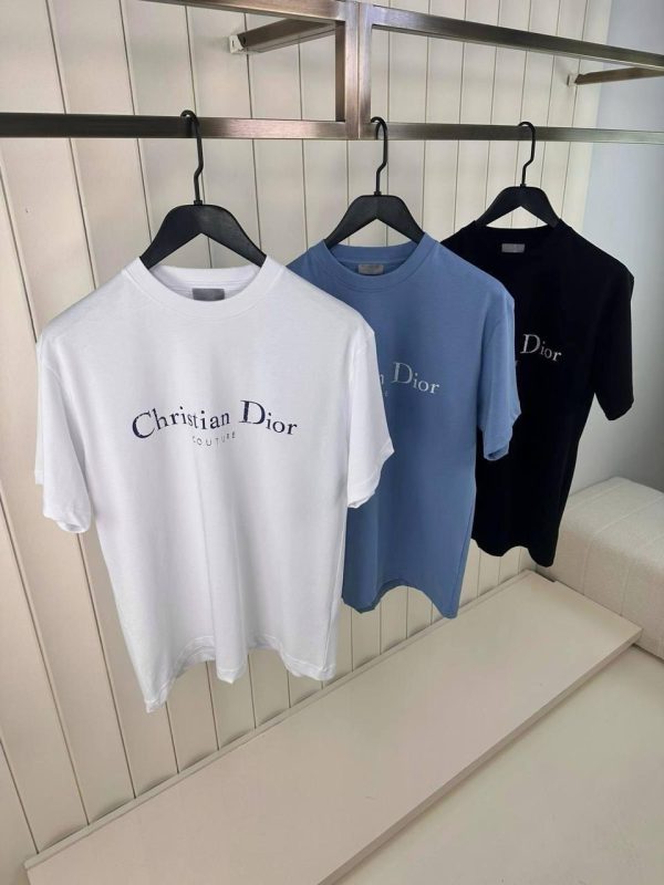 Blue Dior Christian Dior Couture Relaxed fit cotton tee - Image 5