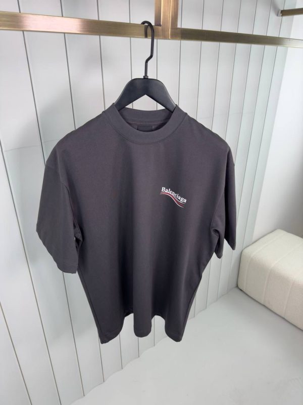 Gray Balenciaga political campaign cotton tee - Image 3